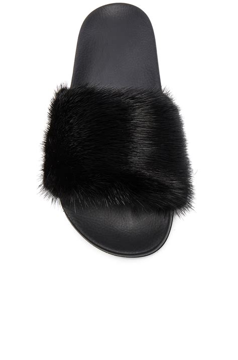 givenchy mink slides black|Givenchy Mink Colorblock Pattern Slides .